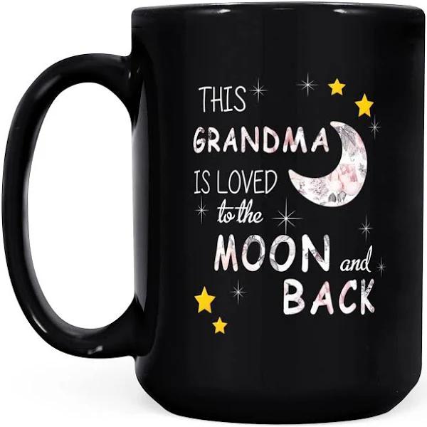 This Grandma Is Loved To The Moon And Back - Black Mug Double Side Printed Ceramic Coffee Mug Tea Cups Latte 1628049278740.jpg
