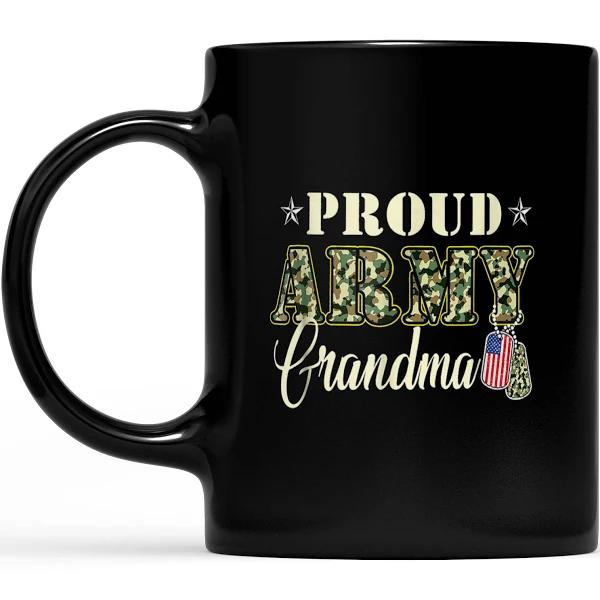 Proud Army Grandma - Black Mug Double Side Printed Ceramic Coffee Mug Tea Cups Latte 1628049281739.jpg