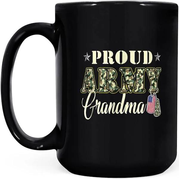 Proud Army Grandma - Black Mug Double Side Printed Ceramic Coffee Mug Tea Cups Latte 1628049282143.jpg