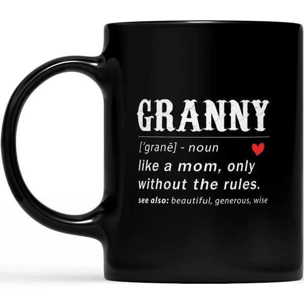 Granny Definition - Black Mug Double Side Printed Ceramic Coffee Mug Tea Cups Latte 1628049287158.jpg