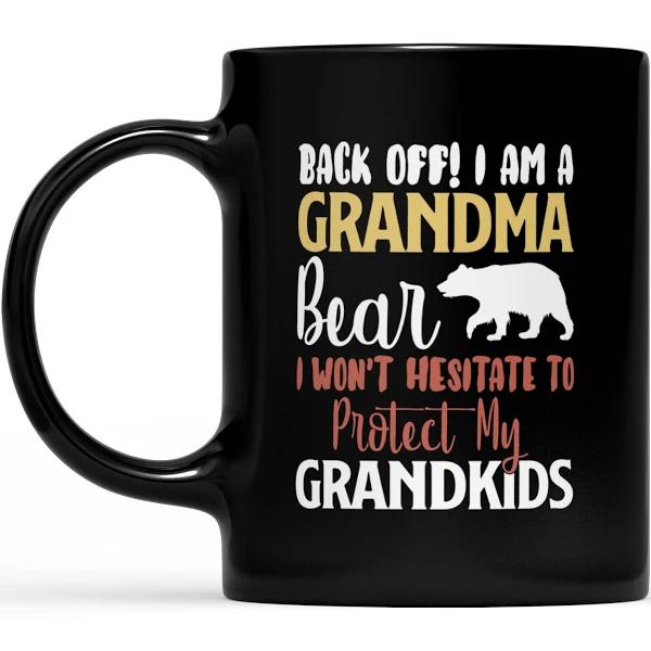 Back Off I Am A Grandma Bear - Black Mug Double Side Printed Ceramic Coffee Mug Tea Cups Latte 1628049294451.jpg