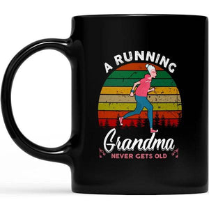 A Running Grandma - Black Mug Double Side Printed Ceramic Coffee Mug Tea Cups Latte 1628049295403.jpg