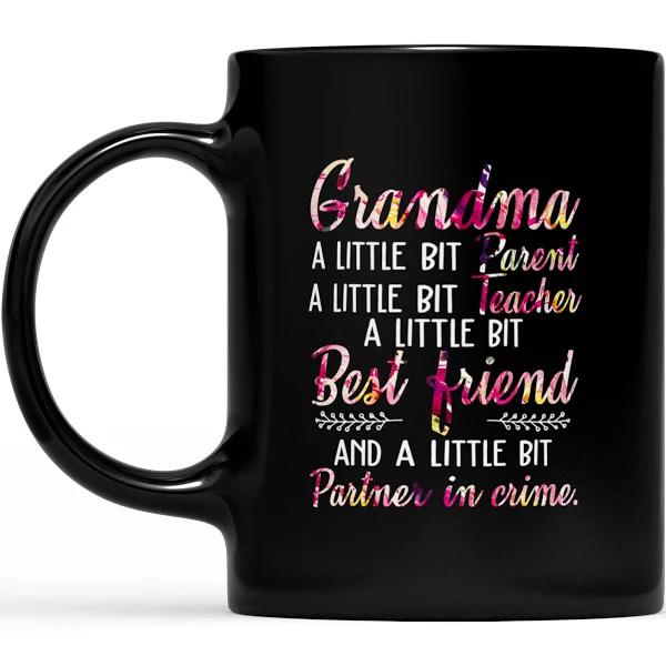 Grandma A Little Bit Best Friend - Black Mug Double Side Printed Ceramic Coffee Mug Tea Cups Latte 1628049295815.jpg