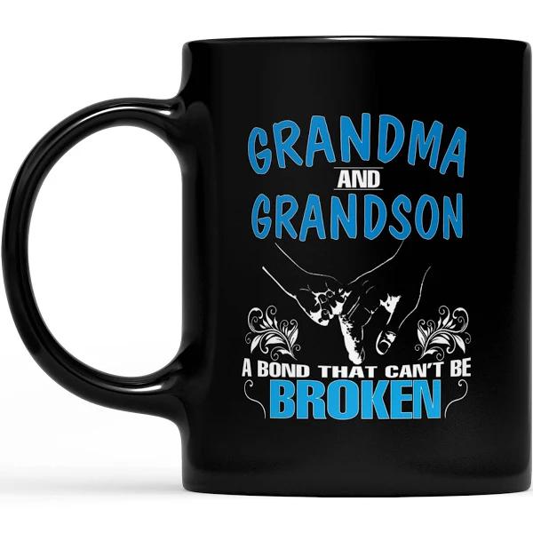 Grandma And Grandson A Bone That Can't Be Broken - Black Mug Double Side Printed Ceramic Coffee Mug Tea Cups Latte 1628050042694.jpg