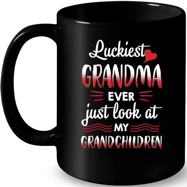 Luckiest Grandma Ever Gift For Grandmother Black Mug Double Side Printed Ceramic Coffee Mug Tea Cups Latte 1628050048271.jpg