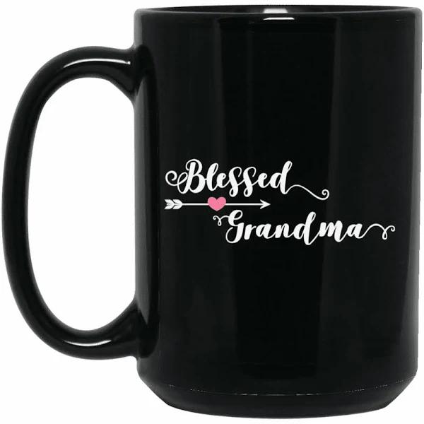 Blessed Grandma Coffee Mug Black Mug Double Side Printed Ceramic Coffee Mug Tea Cups Latte 1628050059135.jpg