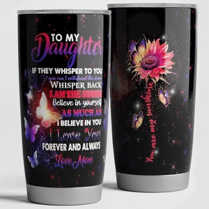 To My Daughter Sunshine Red Sunflower Stainless Steel Skinny Tumbler Bulk, Double Wall Vacuum Slim Water Tumbler Cup With Lid, Reusable Metal Travel Coffee Mug 1628135825775.jpg