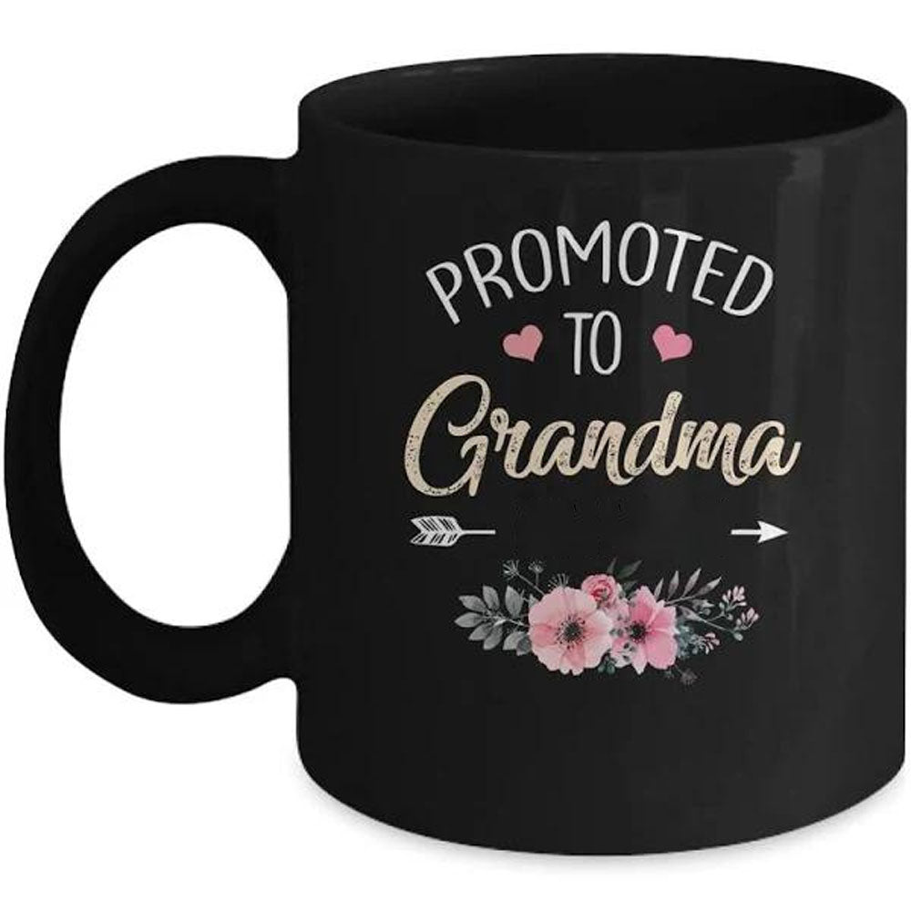 Promoted To Grandma Mothers Day First Time Mug - Black Mug Double Side Printed Ceramic Coffee Mug Tea Cups Latte 1628138078916.jpg