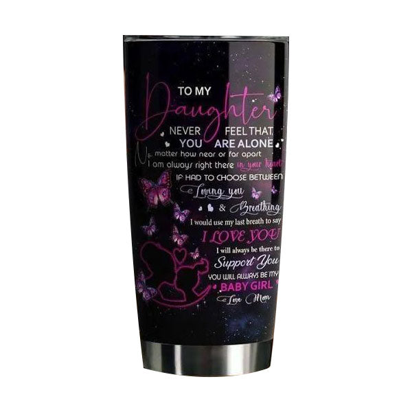 To My Daughter Dreamcatcher Colorful Butterfly Stainless Steel Skinny Tumbler Bulk, Double Wall Vacuum Slim Water Tumbler Cup With Lid, Reusable Metal Travel Coffee Mug 1628148429065.jpg