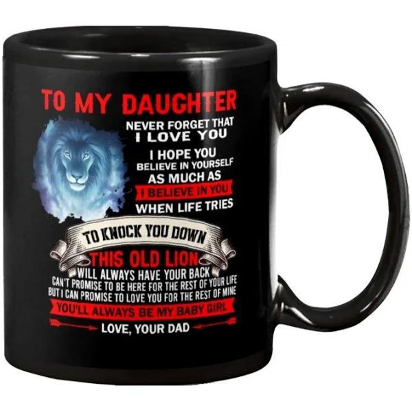 Lion Dad To Daughter Black Mug Double Side Printed Ceramic Coffee Mug Tea Cups Latte 1628149573077.jpg