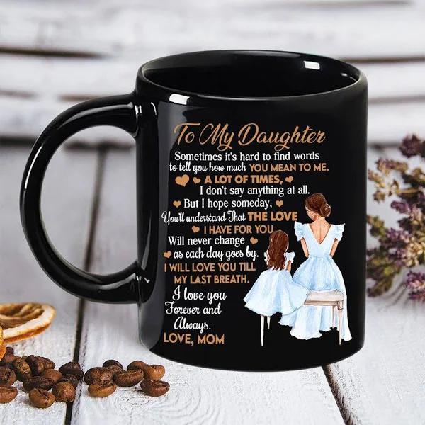 Mom To Daughter In White Dress Black Mug Double Side Printed Ceramic Coffee Mug Tea Cups Latte 1628149579884.jpg