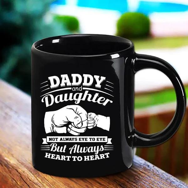 Daddy And Daughter Not Always Eyes To Eyes Black Mug Double Side Printed Ceramic Coffee Mug Tea Cups Latte 1628149586183.jpg