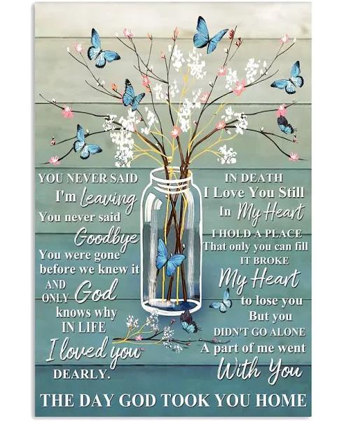 Memorial Gift You Never Said I'm Leaving The Day God Took You Home Heaven Portrait Canvas Gift For People Home Decor Wall Art Visual Art 1628159026348.jpg