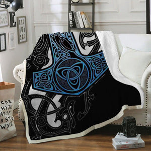 Viking Axe Blanket, Viking Norse Quilt, Viking Fleece Bedding Blanket, Gift For Dad, Gift For Brother, Viking Ruins Pattern Throw Blanket 1628216211411.jpg