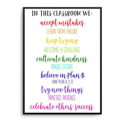 Back To School Portrait Canvas In This Classroom We Accept Mistake, Gift For Student, Gift For Friends, Gift Classroom Decor Wall, Teacher Classroom Decor 1628216901394.jpg
