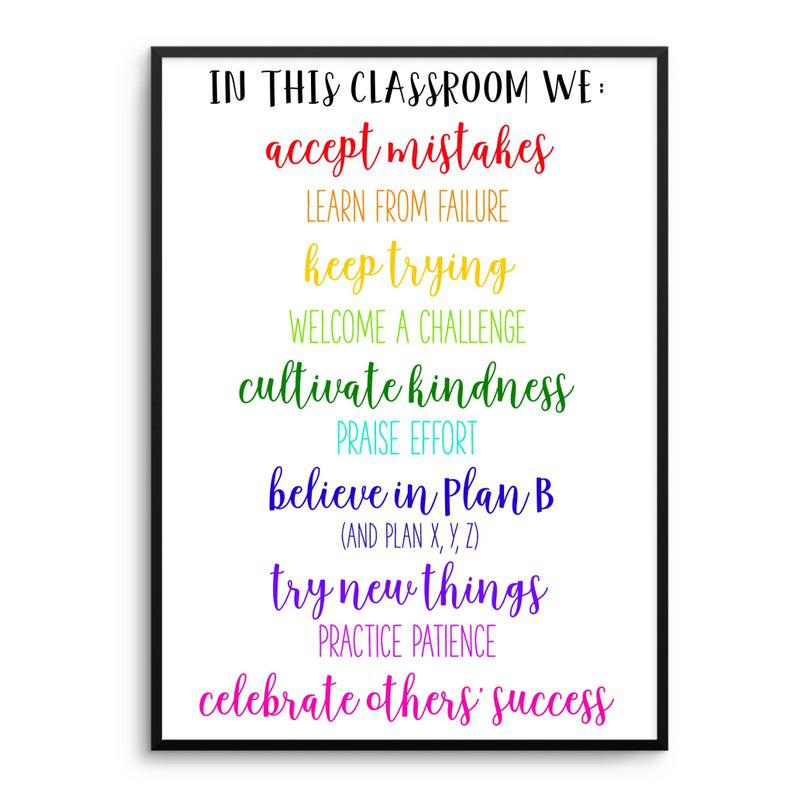 Back To School Portrait Canvas In This Classroom We Accept Mistake, Gift For Student, Gift For Friends, Gift Classroom Decor Wall, Teacher Classroom Decor 1628216901394.jpg