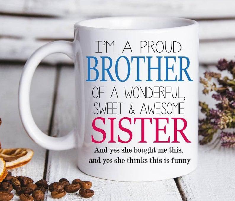 BROTHER MUG | From your awesome sister| Funny Brother Gift| Gift for Brother| Uncle Gift  1628307056984.jpg
