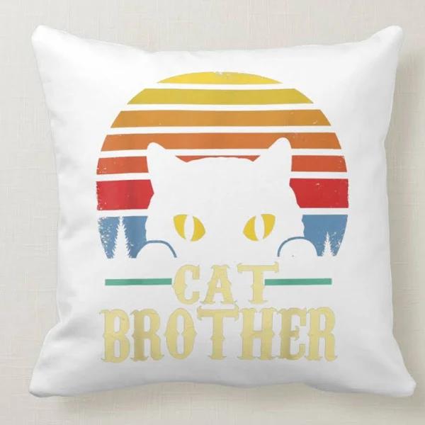 Cat Brother Vintage Style Retro Gift For Cat Lover  Pillow 1628308904596.jpg