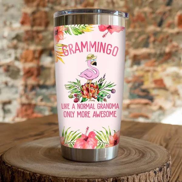 Gift For GrandmaTumbler,Flamingo Grandma Only More Awesome 1628476533722.jpg