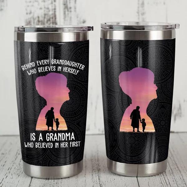 Grandma Believed In Her Grandaughter First Stainless Steel Skinny Tumbler Bulk, Double Wall Vacuum Slim Water Tumbler Cup With Lid, Reusable Metal Travel Coffee Mug 1628476559805.jpg