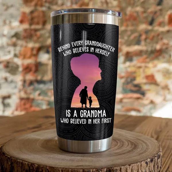 Grandma Believed In Her Grandaughter First Stainless Steel Skinny Tumbler Bulk, Double Wall Vacuum Slim Water Tumbler Cup With Lid, Reusable Metal Travel Coffee Mug 1628476560510.jpg
