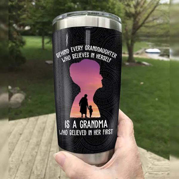 Grandma Believed In Her Grandaughter First Stainless Steel Skinny Tumbler Bulk, Double Wall Vacuum Slim Water Tumbler Cup With Lid, Reusable Metal Travel Coffee Mug 1628476560769.jpg