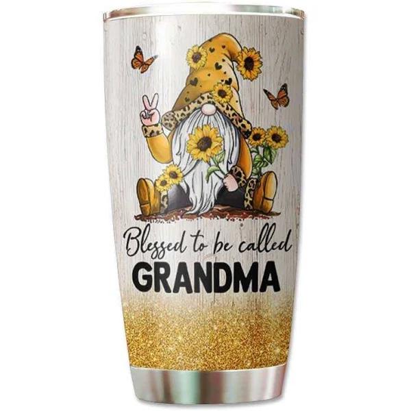 Blessed To Be Called Grandma Gnome Sunflower Stainless Steel Skinny Tumbler Bulk, Double Wall Vacuum Slim Water Tumbler Cup With Lid, Reusable Metal Travel Coffee Mug 1628476776738.jpg