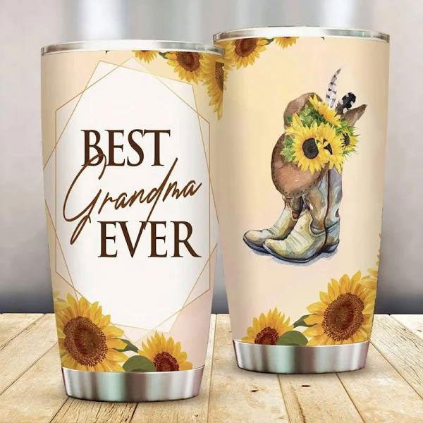 Best Grandma Ever Sunflower Boot Stainless Steel Skinny Tumbler Bulk, Double Wall Vacuum Slim Water Tumbler Cup With Lid, Reusable Metal Travel Coffee Mug 1628480899792.jpg