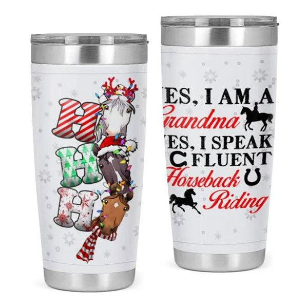 Grandmother Christmas Horseback Riding Gift For Grandmother Stainless Steel Skinny Tumbler Bulk, Double Wall Vacuum Slim Water Tumbler Cup With Lid, Reusable Metal Travel Coffee Mug 1628481637903.jpg