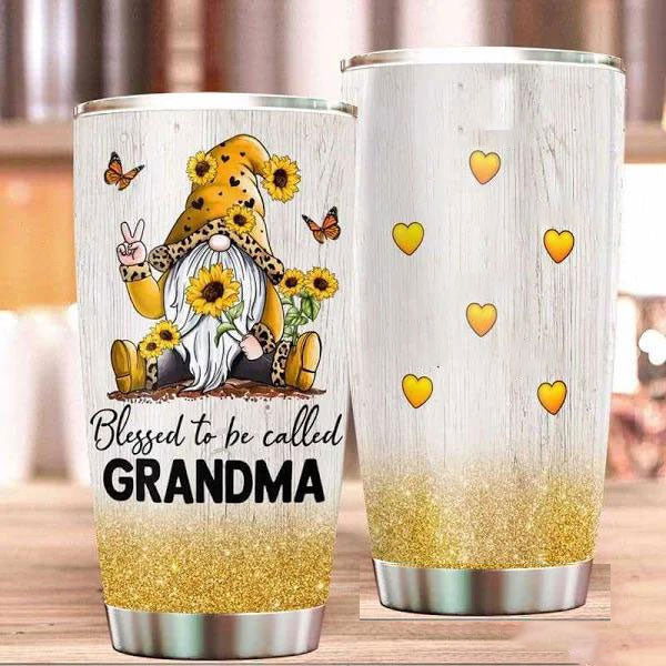 Blessed To Be Called Grandma Gnome Sunflower Stainless Steel Skinny Tumbler Bulk, Double Wall Vacuum Slim Water Tumbler Cup With Lid, Reusable Metal Travel Coffee Mug 1628484317162.jpg