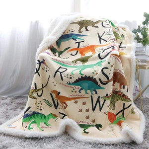 Dinosaur Blanket, Abc Dinosaur Blanket Super Soft Fluffy Sherpa Throw 1628560021016.jpg