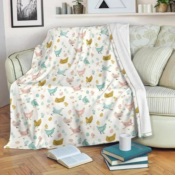 - Chicken Blanket - Blanket - Blanket For Chicken Lover Cute Blanket Gift Present., Blanket / Throw / One Color 1628564915601.jpg