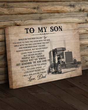 Gift For Son Landscape Canvas TO MY SON LOVE DAD TRUCK DRIVER Family Friend Birthday Home Decor Wall Art Visual Art 1628570596759.jpg