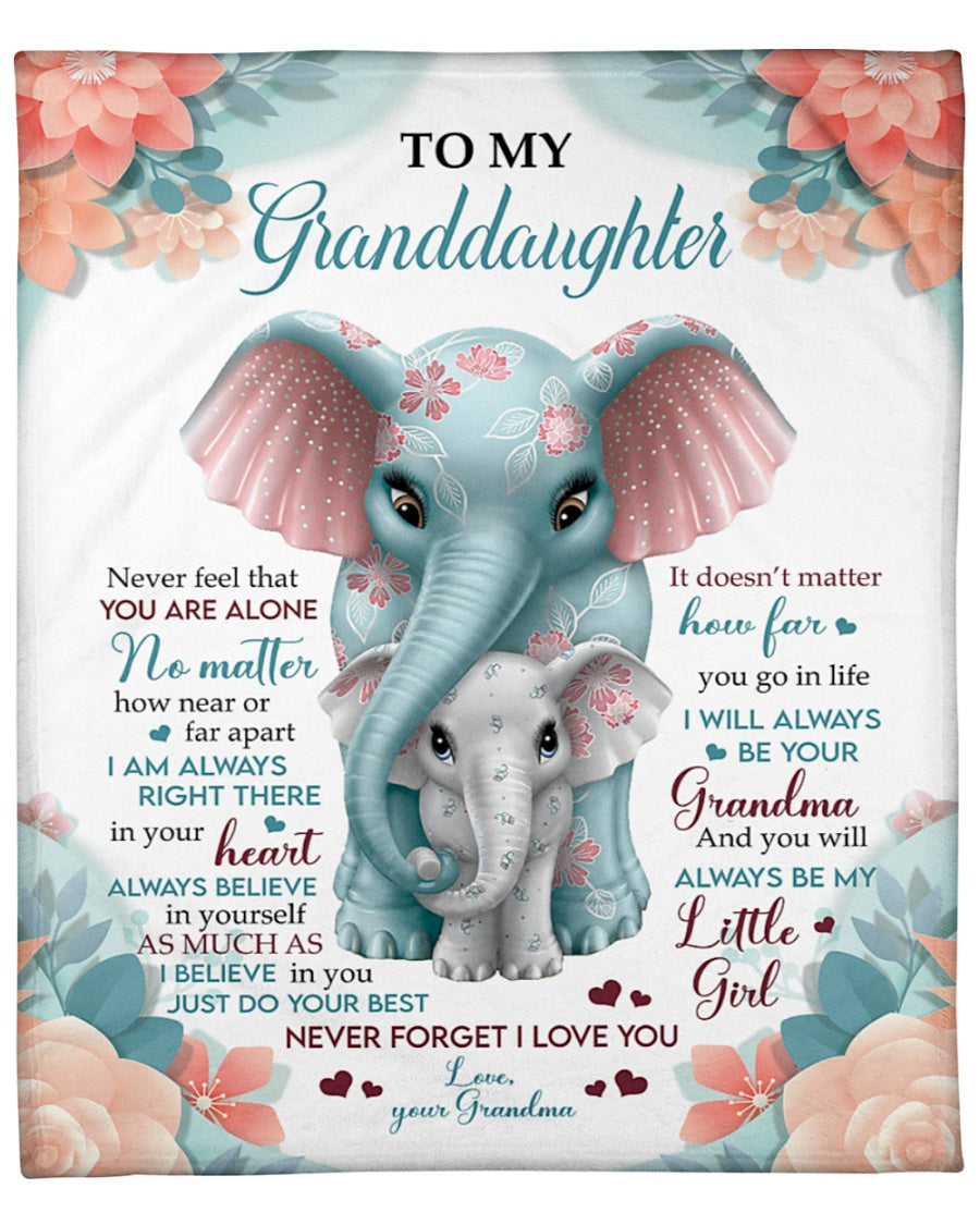 To My Granddaughter Never Feel That You Are Alone No Matter Mammoth Blanket Gift For Granddaughter From Grandma Birthday Gift Bedding Couch Sofa Soft And Comfy Cozy 1628653035399.jpg