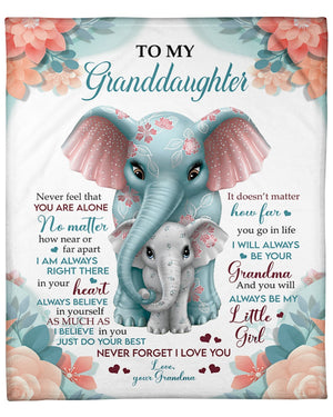 To My Granddaughter Never Feel That You Are Alone No Matter Mammoth Blanket Gift For Granddaughter From Grandma Birthday Gift Bedding Couch Sofa Soft And Comfy Cozy 1628653035399.jpg