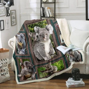 Cute Koala -sherpa Fleece Blanket 1628669515440.jpg