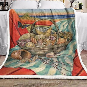 Seashell Beach Throw Sherpa Fleece Blanket  1628673400799.jpg