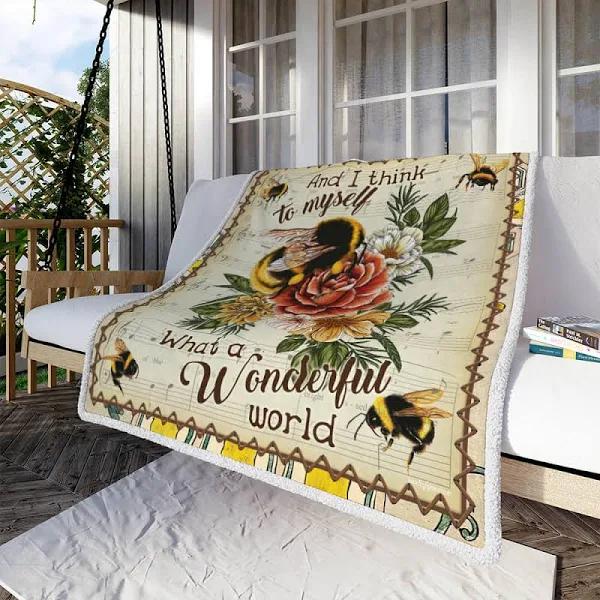 What A Wonderful World Bee Sofa Throw Blanket - Adult 1628744248879.jpg