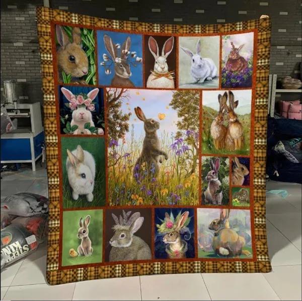 Rabbit Sherpa Fleece Blanket Throw Blanket 1628819350376.jpg