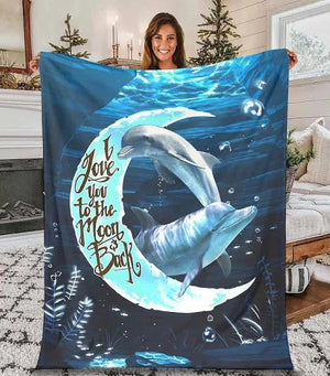 Deep Sea View Dolphin - Fleece Blanket, Gift For You, Gift For Her, Gift For Him, Gift For Dolphin Lover 1628820083026.jpg