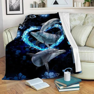 Dolphin Blanket, 3d Huge Dolphin Ocean Super Soft Plush Fleece Blanket 1628822599647.jpg