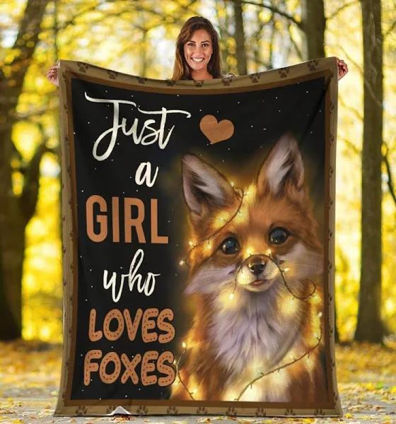 Fox Lover Blanket, Just A Girl Who Loves Foxes 1628822823429.jpg