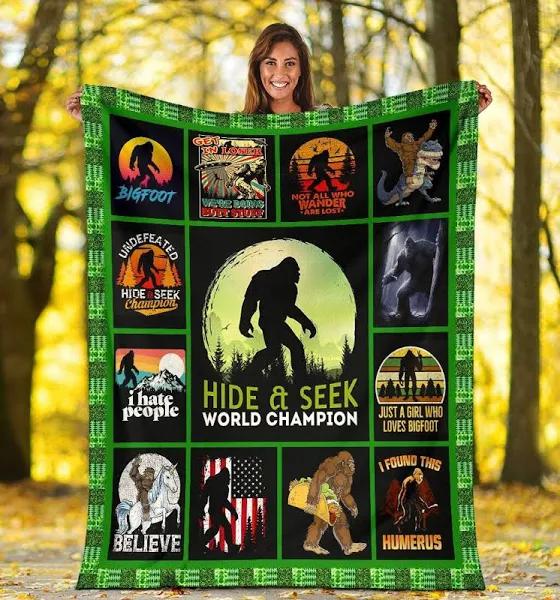Bigfoot Sasquatch Yeti Hide And Seek World Champion Fleece Blanket 1628826906967.jpg