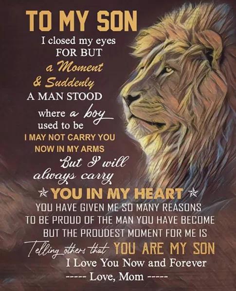 Gift For Son Blanket, To My Son I Closed My Eyes For But A Moment And Suddenly Lion 1628847035634.jpg