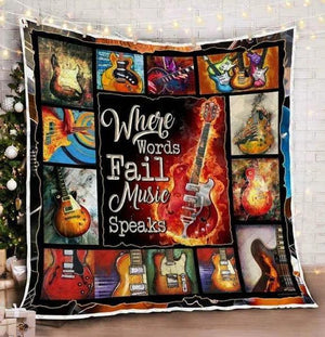 Electric Guitar Where Words Fail Music Speaks Music Guitar Player Blanket 1628850092607.jpg