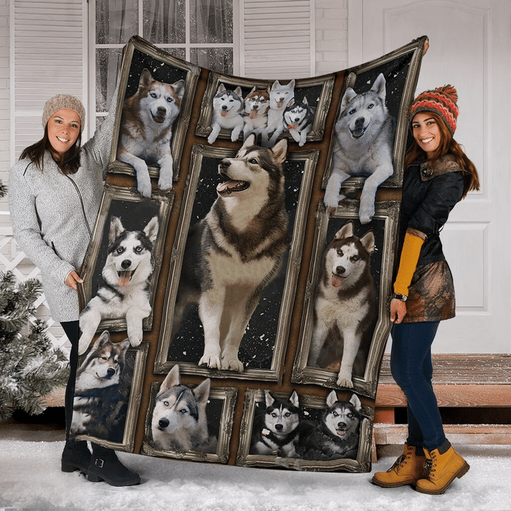Black & White Husky 3d Blanket Gift For Husky Dog Lovers Gift For Friend Family Home Decor Bedding Couch Sofa Soft And Comfy Cozy 1629078723294.png