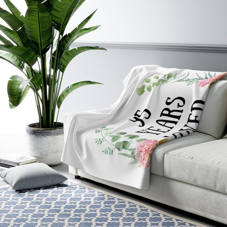 To My Grandma, 95 Years Loved Blanket, Personalized Throw Blanket, 95th Birthday Gift For Grandma Family Home Decor Bedding Couch Sofa Soft And Comfy Cozy 9 1629099397188.jpg