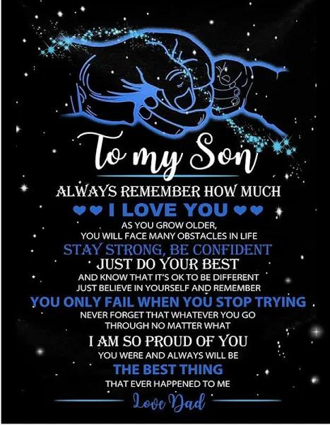 To My Son Always Remember How Much I Love You Fleece Blanket Gift For Son From Dad Home Decor Bedding Couch Sofa Soft And Comfy Cozy 1629173173321.jpg