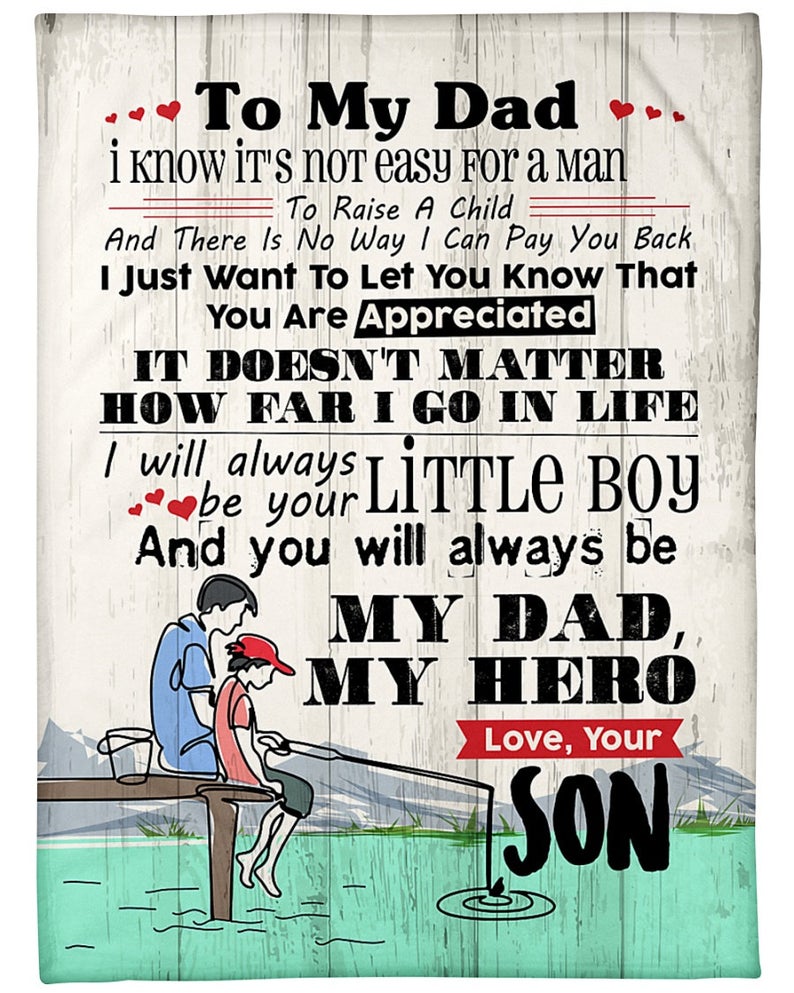 Fishing Dad I Know It's Not Easy For A Man Premium Fleece Blanket Home Decor Bedding Couch Sofa Soft and Comfy Cozy 1629189896278.jpg