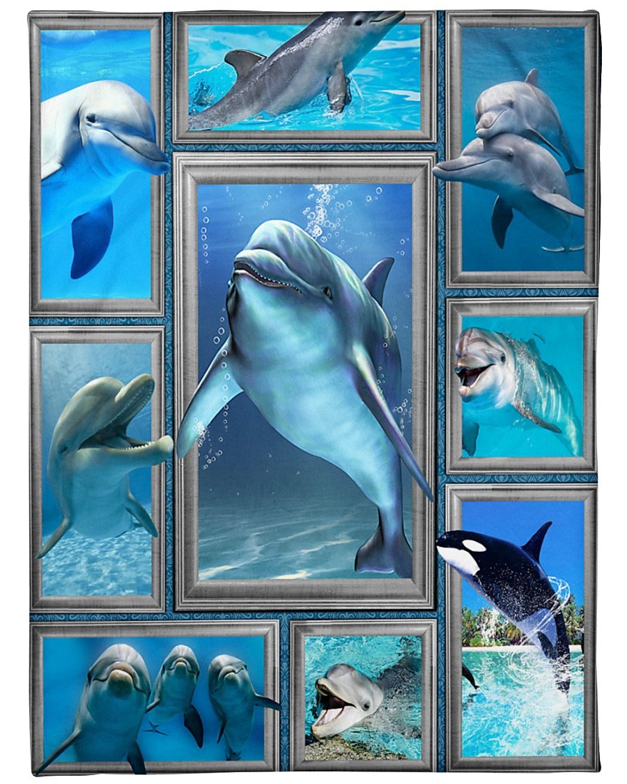 Dolphin Ocean Wildlife Blanket Gift For Dolphin Lovers Birthday Gift Home Decor Bedding Couch Sofa Soft And Comfy Cozy 1629339017759.jpg